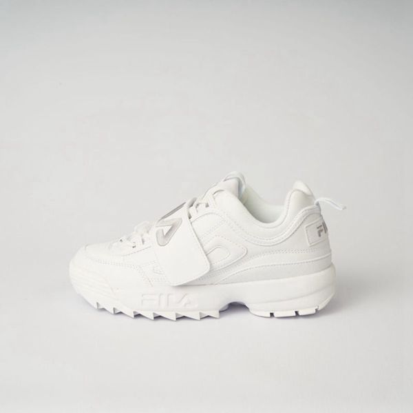 Zapatillas Fila Mujer Blancas / Metal Plateadas / Blancas - Disruptor 2 Applique - España 316207YAW